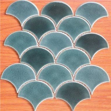 Backsplash mozaikových dlaždíc v tvare ventilátora